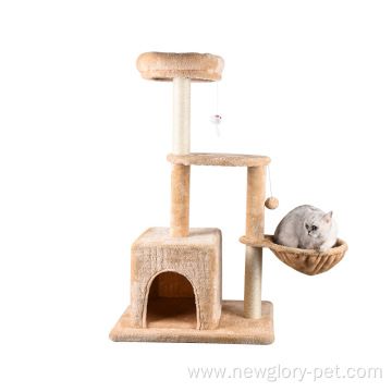 Cat Tree has Scratching Toy with a Ball